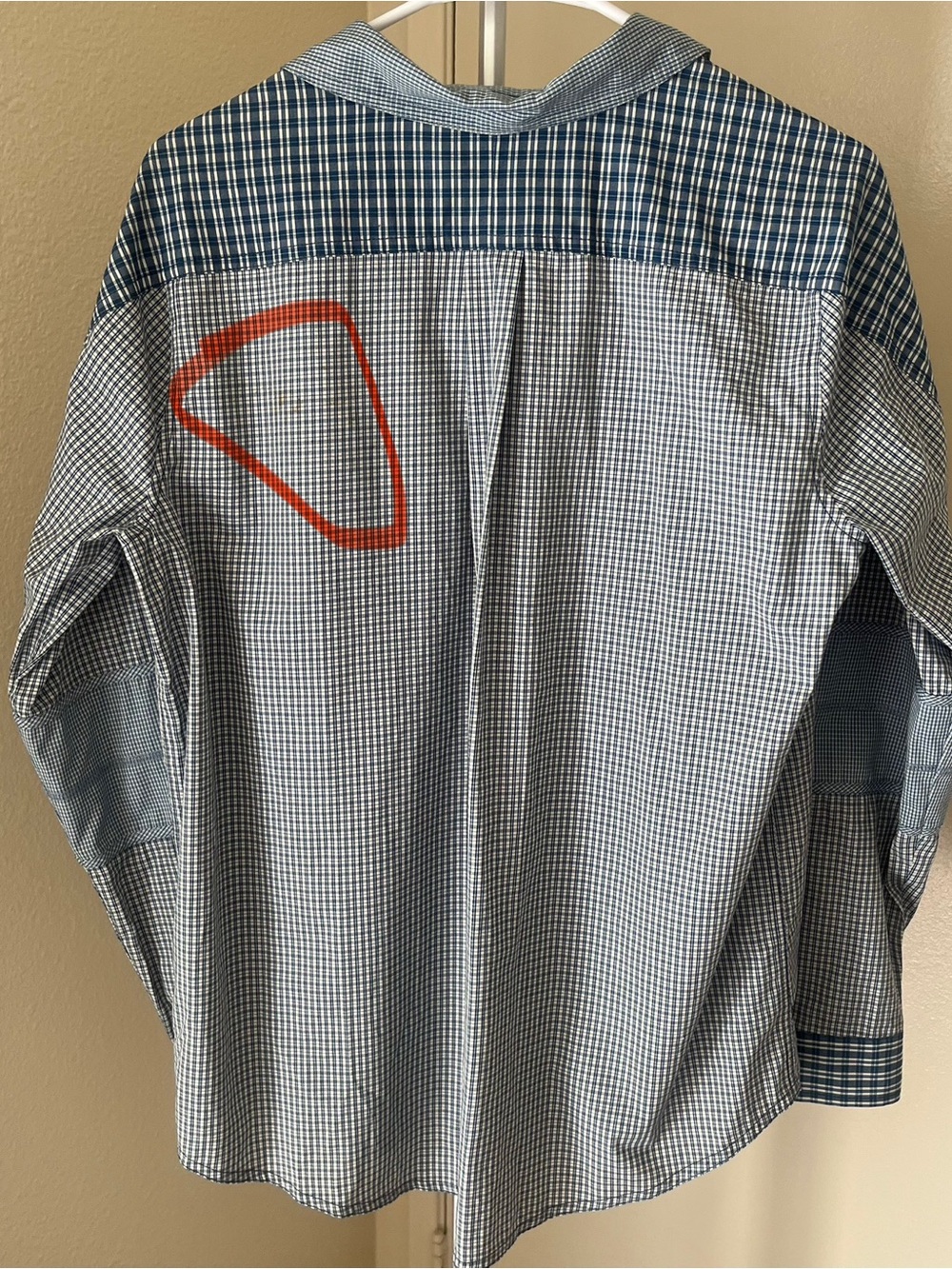 Marc by Marc Jacobs Blue Checkered Patchwork Long Sleeve Shirt Size M *READ* - Picture 13 of 14